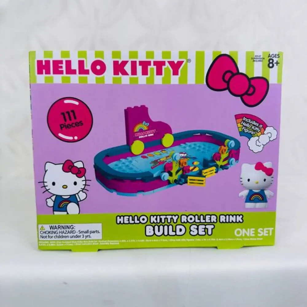 Sanrio Hello Kitty Roller‎ Rink Kid's Building Block Toy, 111 Piece
